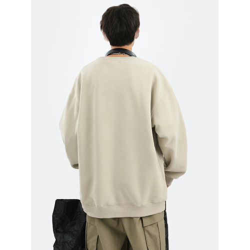 圓領衛衣男生寬松秋冬款無帽上衣潮牌重磅內搭套頭衫外套加絨加厚 圓領衛衣男生寬松秋冬款無帽上衣潮牌重磅內搭套頭衫外套加絨加厚