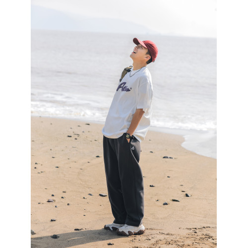 呂小虎美式潮流重磅衛褲男士秋冬寬松直筒休閒褲青少年針織運動褲 呂小虎美式潮流重磅衛褲男士秋冬寬松直筒休閒褲青少年針織運動褲