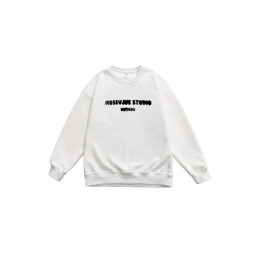 @港仔文藝男 重磅圓領衛衣男秋冬季2025新款寬松男生無帽外套男款