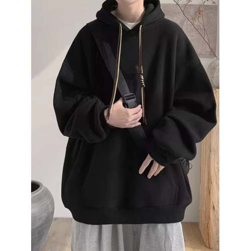 加絨衛衣男連帽2025春秋新款oversize美式寬松純色潮牌情侶外套男 加絨衛衣男連帽2025春秋新款oversize美式寬松純色潮牌情侶外套男