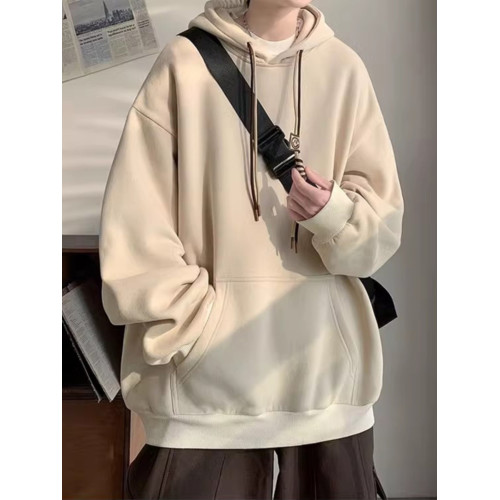 加絨衛衣男連帽2025春秋新款oversize美式寬松純色潮牌情侶外套男 加絨衛衣男連帽2025春秋新款oversize美式寬松純色潮牌情侶外套男