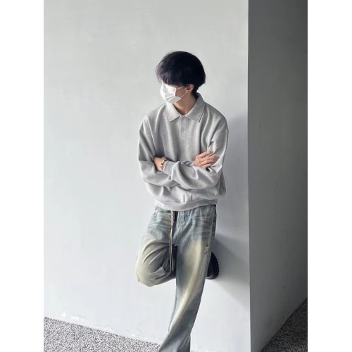 New Decay 24SS 基礎優質太空棉Polo衛衣 翻領Boxy版型親膚空氣層 New Decay 24SS 基礎優質太空棉Polo衛衣 翻領Boxy版型親膚空氣層