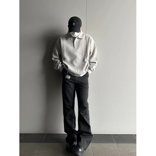 New Decay 24SS 基礎優質太空棉Polo衛衣 翻領Boxy版型親膚空氣層 New Decay 24SS 基礎優質太空棉Polo衛衣 翻領Boxy版型親膚空氣層