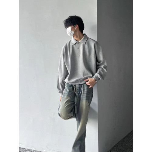 New Decay 24SS 基礎優質太空棉Polo衛衣 翻領Boxy版型親膚空氣層 New Decay 24SS 基礎優質太空棉Polo衛衣 翻領Boxy版型親膚空氣層