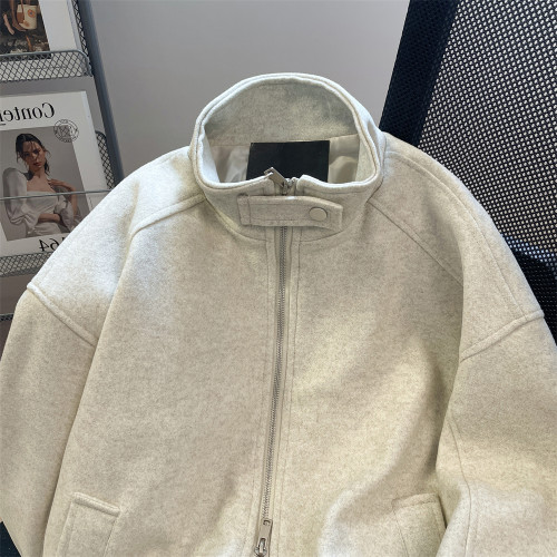 美式港風立領拉鍊工裝夾克衛衣男女春秋寬松國潮oversize外套開衫 美式港風立領拉鍊工裝夾克衛衣男女春秋寬松國潮oversize外套開衫