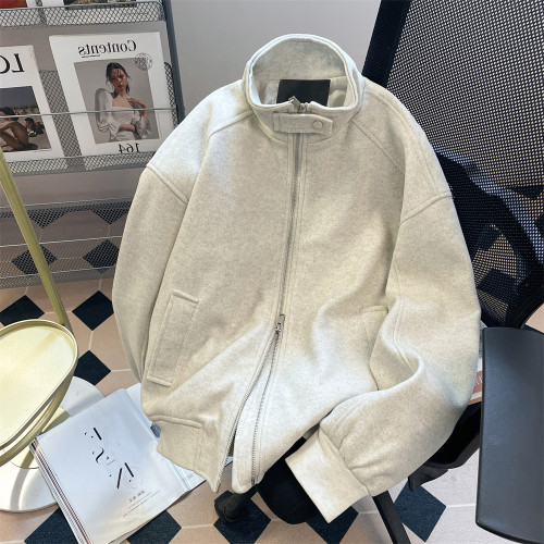 美式港風立領拉鍊工裝夾克衛衣男女春秋寬松國潮oversize外套開衫 美式港風立領拉鍊工裝夾克衛衣男女春秋寬松國潮oversize外套開衫