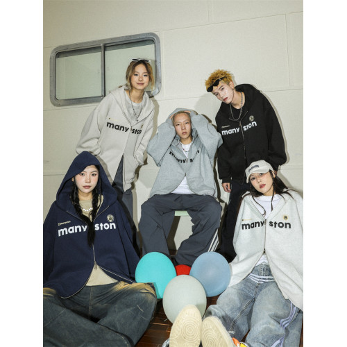 【王弘毅同款】MANYSTON國潮美式開衫衛衣春秋季400g重磅情侶外套 【王弘毅同款】MANYSTON國潮美式開衫衛衣春秋季400g重磅情侶外套