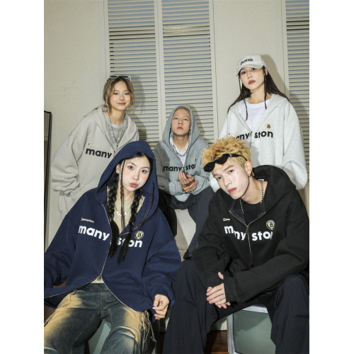 【王弘毅同款】MANYSTON國潮美式開衫衛衣春秋季400g重磅情侶外套 【王弘毅同款】MANYSTON國潮美式開衫衛衣春秋季400g重磅情侶外套