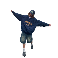 UNXU美式復古潮牌字母刺綉v領衛衣男秋季新款百搭運動休閒上衣