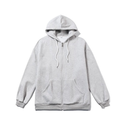 純棉重磅美式復古春秋開衫外套男加絨青少年休閒寬松連帽長袖衛衣 純棉重磅美式復古春秋開衫外套男加絨青少年休閒寬松連帽長袖衛衣