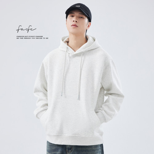 FAFC2024秋季重磅加絨連帽衛衣男士美式潮牌純色套頭帽衫上衣外套 FAFC2024秋季重磅加絨連帽衛衣男士美式潮牌純色套頭帽衫上衣外套
