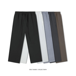 IDLT 濶腿衛褲400g全棉寬松運動休閒褲街頭基礎款簡約潮男ins