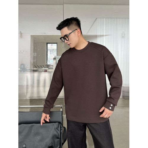 二十二號穿搭【流星雙面空氣棉】設計款衛衣開叉高級感長袖T恤男 二十二號穿搭【流星雙面空氣棉】設計款衛衣開叉高級感長袖T恤男