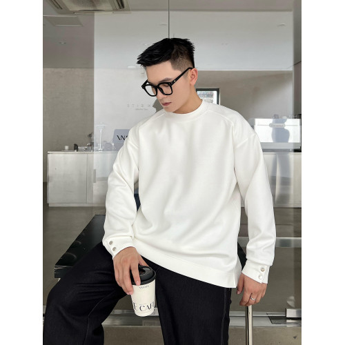 二十二號穿搭【流星雙面空氣棉】設計款衛衣開叉高級感長袖T恤男 二十二號穿搭【流星雙面空氣棉】設計款衛衣開叉高級感長袖T恤男