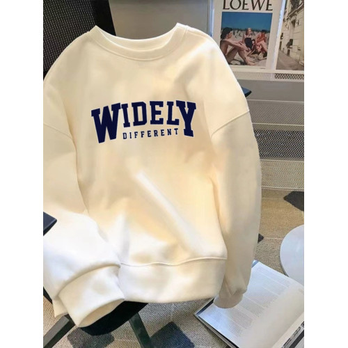 重磅衛衣男士秋冬寬松美式潮牌加絨加厚白色長袖t恤情侶裝上衣服 重磅衛衣男士秋冬寬松美式潮牌加絨加厚白色長袖t恤情侶裝上衣服