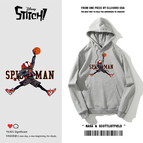 蜘蛛人聯名寬松百搭連帽衛衣男春秋加絨訓練服美式籃球衣服ins潮 蜘蛛人聯名寬松百搭連帽衛衣男春秋加絨訓練服美式籃球衣服ins潮