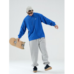 RADIUM 秋冬加厚寬松休閒日系潮牌多口袋工裝針織運動抽繩衛褲男