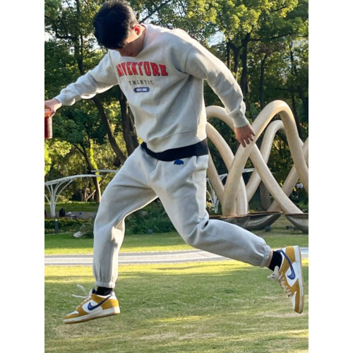 RADIUM 秋冬加厚寬松休閒日系潮牌多口袋工裝針織運動抽繩衛褲男 RADIUM 秋冬加厚寬松休閒日系潮牌多口袋工裝針織運動抽繩衛褲男