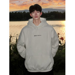 重磅黑色衛衣男士春秋季2025新款美式高街連帽衫運動休閒男生外套