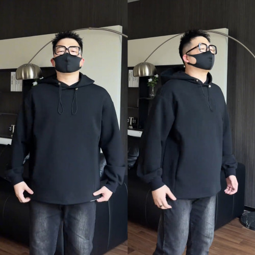 胖俗俗【美式連帽衛衣】2024秋冬新款抗皺連帽口袋衛衣