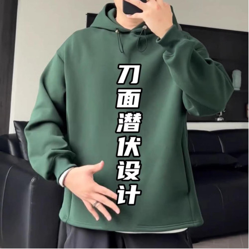 胖俗俗【美式連帽衛衣】2024秋冬新款抗皺連帽口袋衛衣