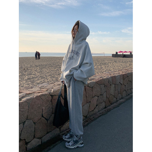 特大碼300斤純棉美式連帽衛衣男女裝秋冬季寬松oversize外套上衣2