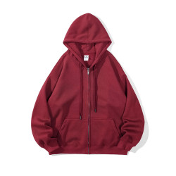 toughleaf(銀狐絨)日系cityboy開衫拉鍊連帽加絨衛衣寬松版外套男
