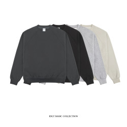 IDLT 高品質 廓形套頭 插肩袖衛衣寬松原創街頭風格新疆棉基礎ins