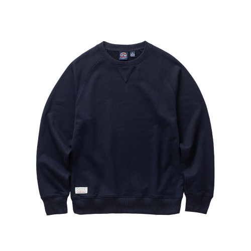 海行藏藍色360g純棉毛圈圓領衛衣男士2025秋季新款內搭插肩打底衫 海行藏藍色360g純棉毛圈圓領衛衣男士2025秋季新款內搭插肩打底衫