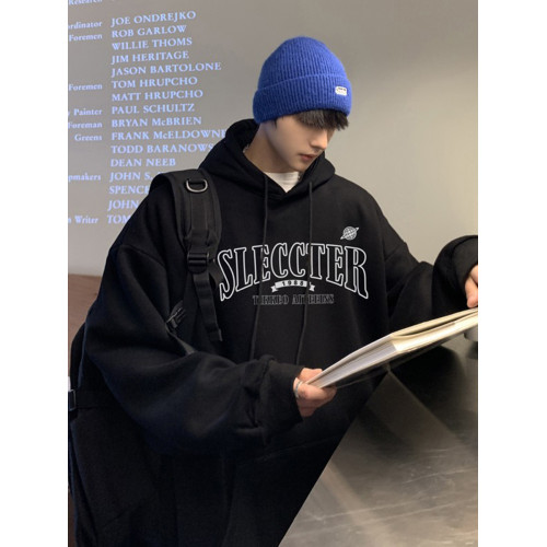 衛衣男秋冬款灰色加絨情侶連帽衛衣2025新款oversize美式潮牌外套 衛衣男秋冬款灰色加絨情侶連帽衛衣2025新款oversize美式潮牌外套