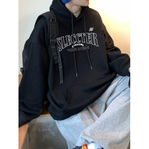 衛衣男秋冬款灰色加絨情侶連帽衛衣2025新款oversize美式潮牌外套 衛衣男秋冬款灰色加絨情侶連帽衛衣2025新款oversize美式潮牌外套