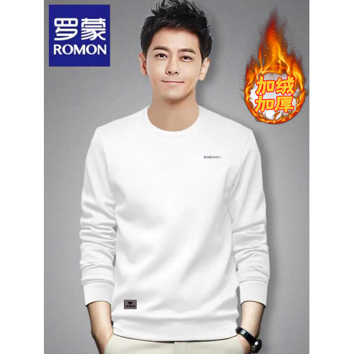 羅矇衛衣男款2025春秋冬季加絨圓領套頭男裝上衣內搭男士打底衫 羅矇衛衣男款2025春秋冬季加絨圓領套頭男裝上衣內搭男士打底衫