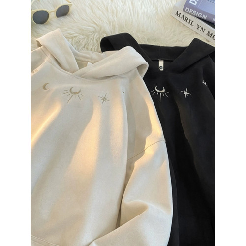 特大碼300斤麂皮衛衣男裝連帽冬季情侶重磅上衣服復古銀狐絨外套2