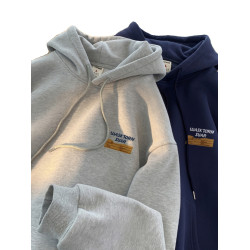 特大碼300斤純棉連帽衛衣男女裝秋冬季加厚加絨重磅寬松外套上衣2