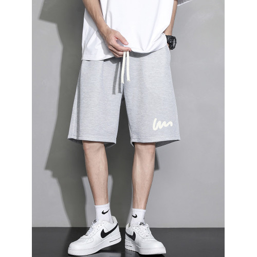 休閒衛褲短褲男夏季新款潮流潮牌寬松跑步運動褲子男生針織五分褲 休閒衛褲短褲男夏季新款潮流潮牌寬松跑步運動褲子男生針織五分褲