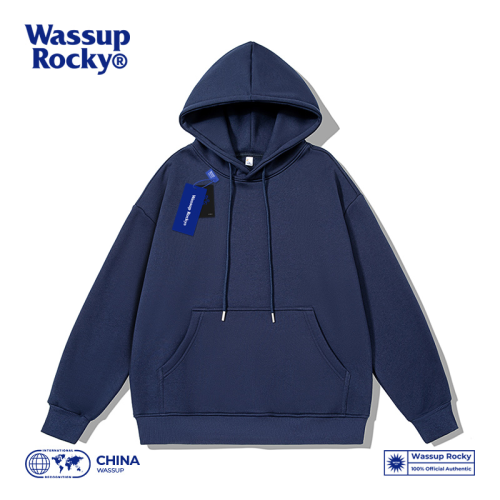 Wassup Rocky純色運動連帽衫衛衣男秋冬加絨情侶寬松休閒上衣外套 Wassup Rocky純色運動連帽衫衛衣男秋冬加絨情侶寬松休閒上衣外套