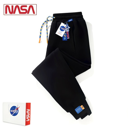 NASA官方旗艦純棉褲子男女新款春夏秋冬季男士休閒運動灰色衛褲薄