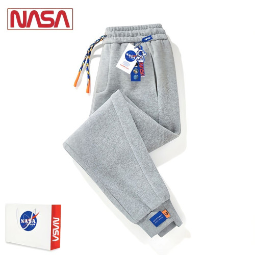 NASA官方旗艦純棉褲子男女新款春夏秋冬季男士休閒運動灰色衛褲薄