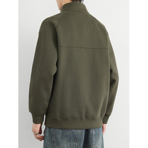 半拉鍊立領衛衣男款春秋冬季美式復古加絨加厚男士純色休閒外套男 半拉鍊立領衛衣男款春秋冬季美式復古加絨加厚男士純色休閒外套男