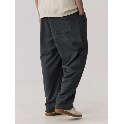 KITH男潮牌刺綉衛褲2024秋季新款寬松直筒褲束腳長褲子灰色運動褲