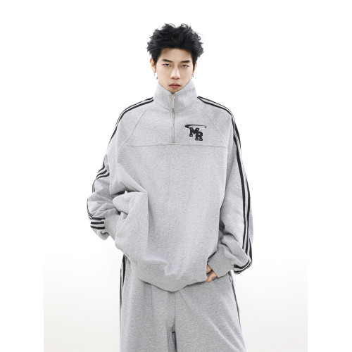 MRNEARLY美式復古休閒運動高街立領情侶衛衣潮牌重磅秋冬款套裝男 MRNEARLY美式復古休閒運動高街立領情侶衛衣潮牌重磅秋冬款套裝男