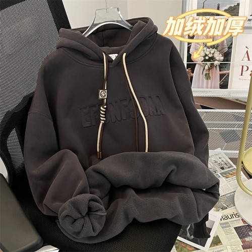 美式重磅鋼印衛衣男加絨秋冬裝高街潮牌寬松加厚上衣情侶連帽外套 美式重磅鋼印衛衣男加絨秋冬裝高街潮牌寬松加厚上衣情侶連帽外套