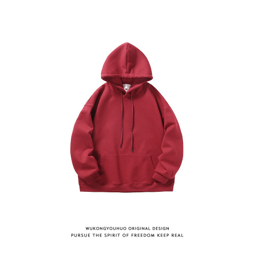悟空有貨復古日系簡約純色連帽衛衣男女潮牌寬松基礎百搭打底帽衫 悟空有貨復古日系簡約純色連帽衛衣男女潮牌寬松基礎百搭打底帽衫