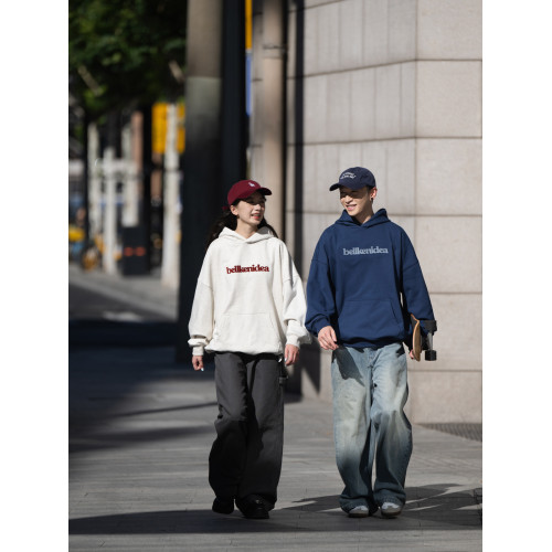 BELLKENIDEA 重磅445g連帽字母牙刷刺綉廓形寬松衛衣男女款潮流行 BELLKENIDEA 重磅445g連帽字母牙刷刺綉廓形寬松衛衣男女款潮流行