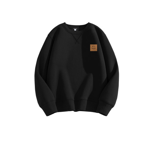 GV真維斯黑色衛衣男款秋冬重磅圓領倒三角男士加絨加厚無帽上衣A GV真維斯黑色衛衣男款秋冬重磅圓領倒三角男士加絨加厚無帽上衣A