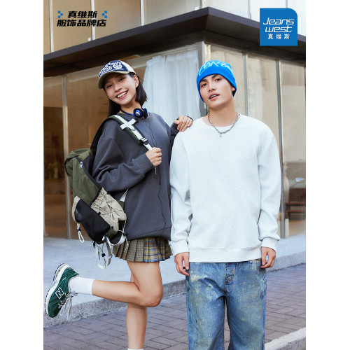 GV真維斯黑色衛衣男款秋冬重磅圓領倒三角男士加絨加厚無帽上衣A GV真維斯黑色衛衣男款秋冬重磅圓領倒三角男士加絨加厚無帽上衣A