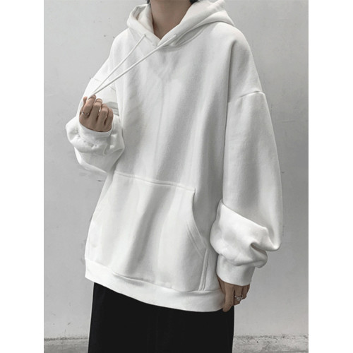 加絨連帽衛衣男潮牌ins純色上衣服春秋冬季帽衫情侶寬松純黑外套 加絨連帽衛衣男潮牌ins純色上衣服春秋冬季帽衫情侶寬松純黑外套