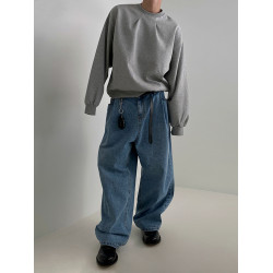 MRCYC高級感衛衣男春秋新款韓系寬松潮流設計感純棉長袖套頭上衣