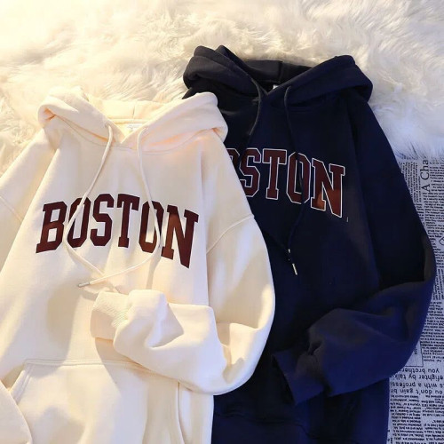 加絨加厚連帽衛衣男士冬季寬松外套連帽衫青年新款套頭上衣服男裝 加絨加厚連帽衛衣男士冬季寬松外套連帽衫青年新款套頭上衣服男裝