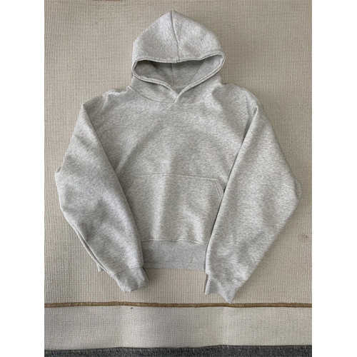 灰色美式重磅連帽衛衣男款春秋短款boxy復古高街cleanfit帽衫外套 灰色美式重磅連帽衛衣男款春秋短款boxy復古高街cleanfit帽衫外套